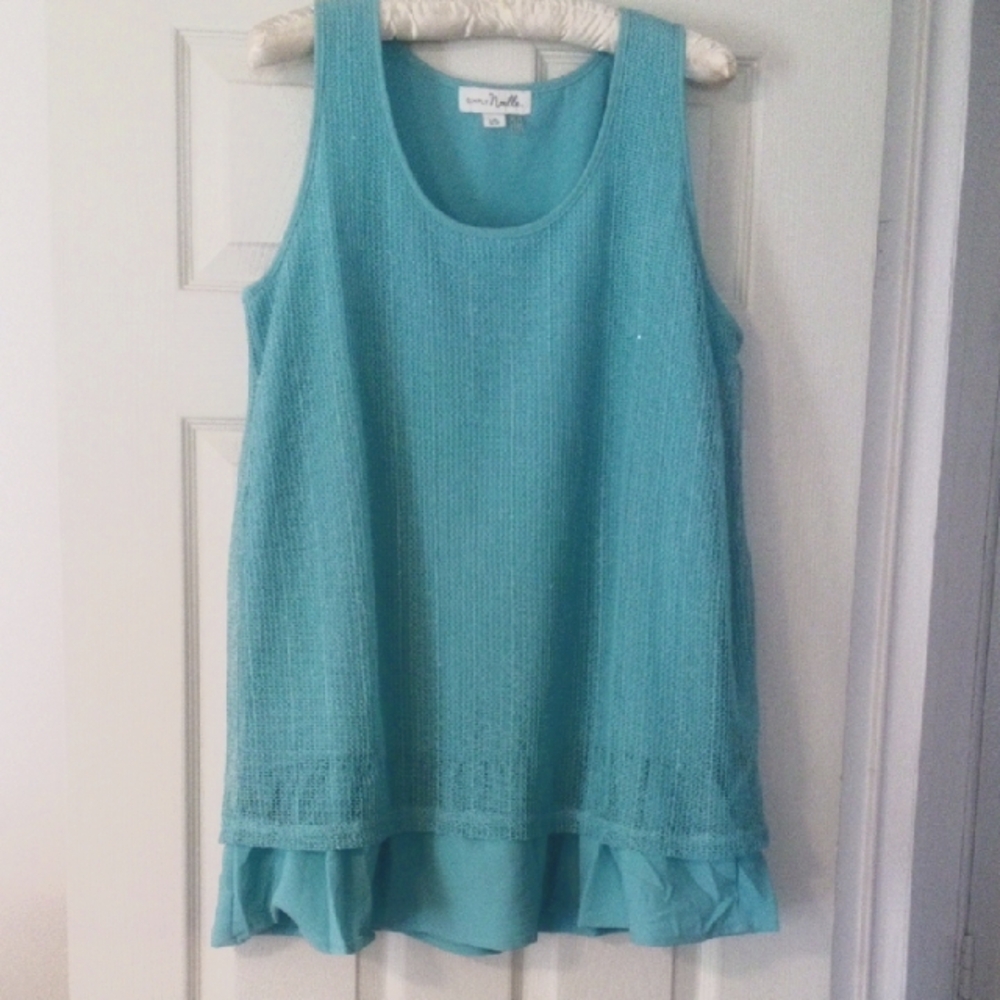 Simply Noelle Turquoise Sleeveless Top L-XL